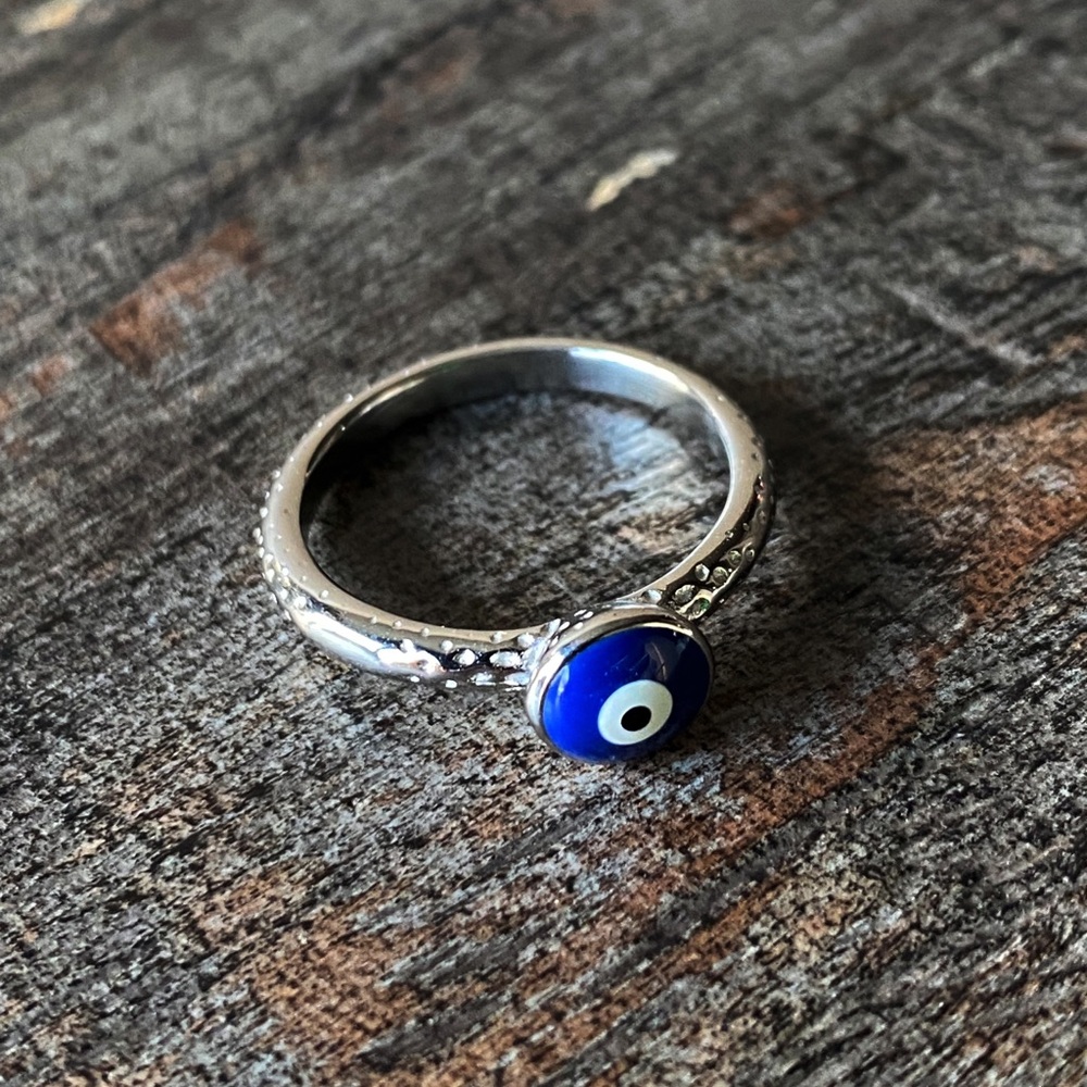 New Minimalist Evil Eye Ring - image 6